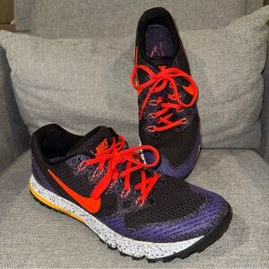 Nike Air Zoom Wildhorse 3 Black Purple Orange 831382-001 Men's Size 11.5 EUC